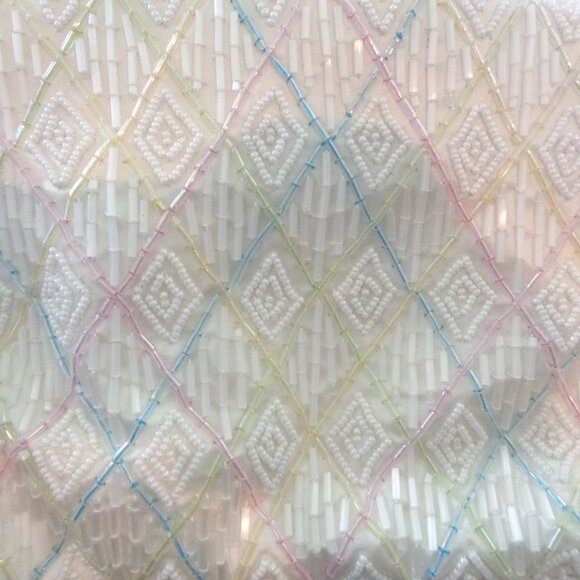 Magid Woman's Beaded Evening Purse White - Picture 2 of 3